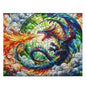 Colorful Dragon Stained Glass Jigsaw Puzzle Box (120, 252, 500-Piece) Adult Jigsaw Puzzle, Gift Him Her