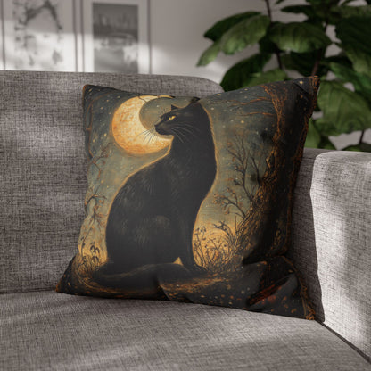Black Cat Mystery Night Halloween Pillowcase
