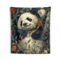 Tapestry of Botanical Panda | William Morris Medieval Inspired | Cottagecore Hanging and Home Decor