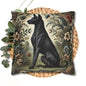 Black Thai Ridgeback Dog Ornate Botanical Pillowcase