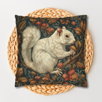 William Morris Forest White Squirrel Pillowcase