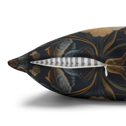 William Morris Inspired, Barn Owl Forest Floral Art, Decorative  Pillowcase