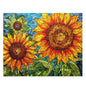 Sunflower Field Stained Glass Jigsaw Puzzle (120, 252, 500-Piece)  Gift-Ready Box, Adult Jigsaw Puzzle, Gift Him Her