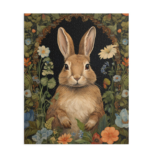 Forestcore Rabbit William Morris Inspired | Cottage-core Art Nouveau Puzzle (120, 252, 500 piece)