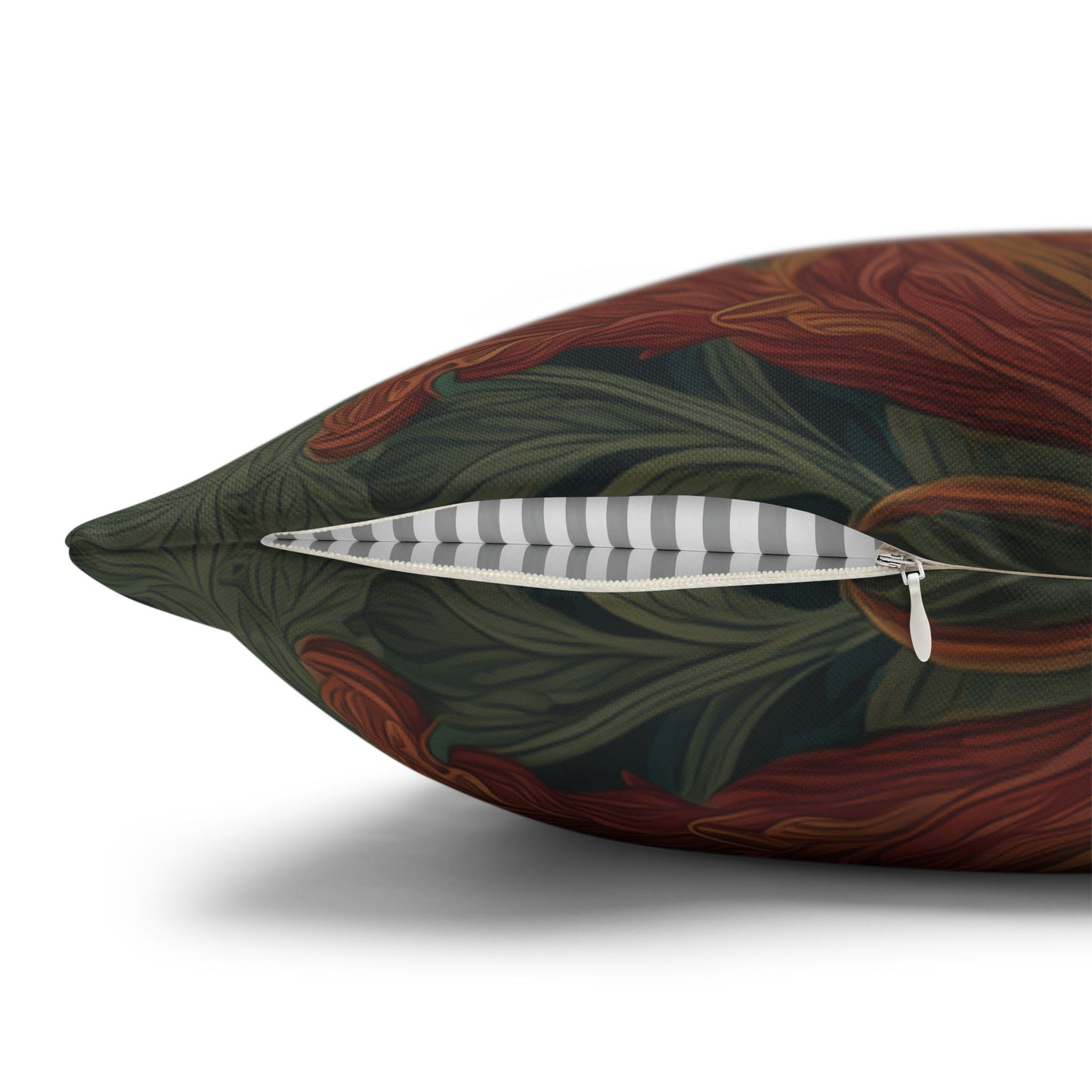 Zebra Botanical Decorative Pillowcase, William Morris Style Botanical Animal Cushion for Elegant Home Décor