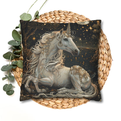 Unicorn Fantasy Pillowcase, Magical Home Decor, Gift for Unicorn Lovers, Cozy Cushion for Kids, Fantasy Pillow Cover