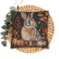 Bunny Fall Pillow: William Morris Autumn Forest Throw Cushion