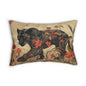 Art Deco Black Panther Lumbar Pillow