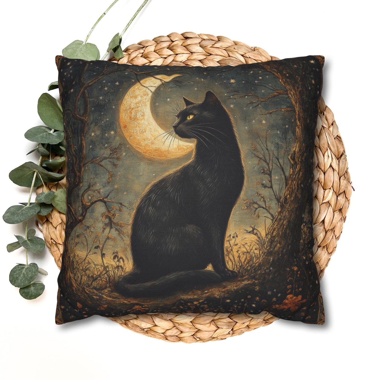 Black Cat Mystery Night Halloween Pillowcase