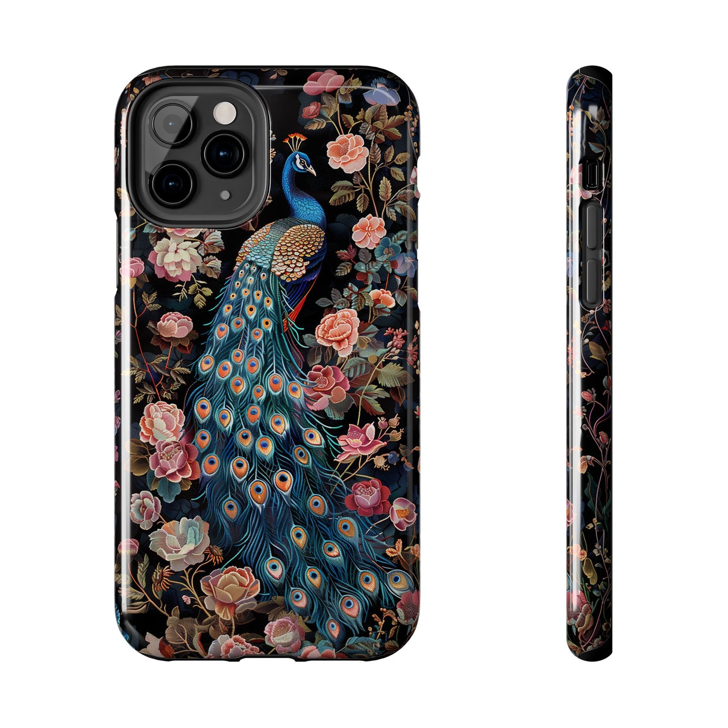 Art Deco Peacock Print in The Style of William Morris iPhone Tough Case