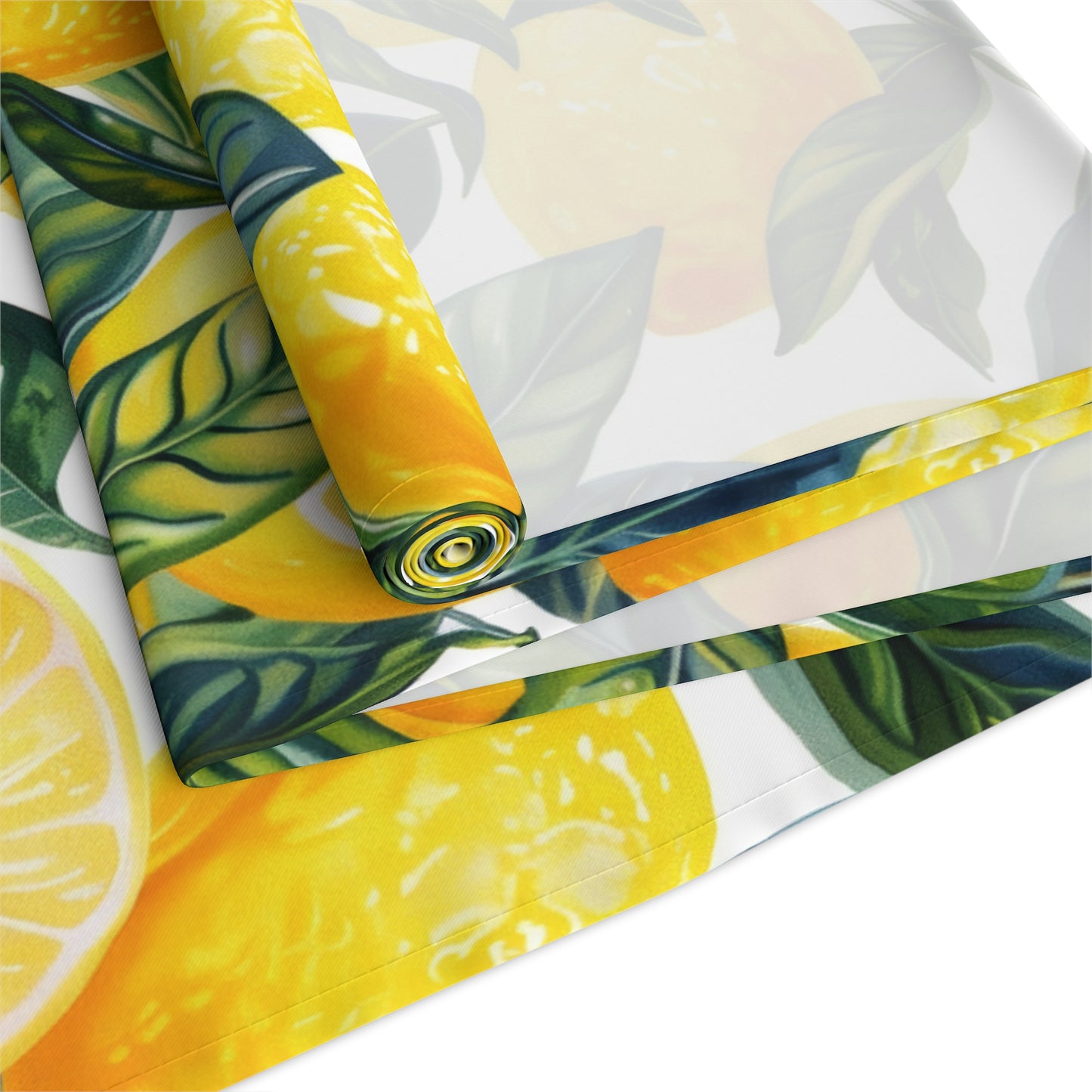 William Morris Inspired Lemons Pattern Table Runner (Cotton, Poly), Home Decor, Kitchen Dining Linens, Farmhouse Decor, Housewarming Gift