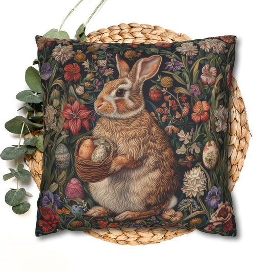 William Morris Easter Bunny Pillowcase: Vintage Floral Home Decor