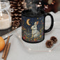 Rabbit Moon Wildflower Mug: Enchanting Bunny Coffee Cup