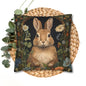 Rustic Bunny Floral Throw Pillowcase, Cute Rabbit Decorative Pillow Cover