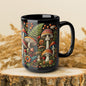 Mushroom Mug: Faux Embroidered Botanical Coffee Cup, Nature Lover Gift
