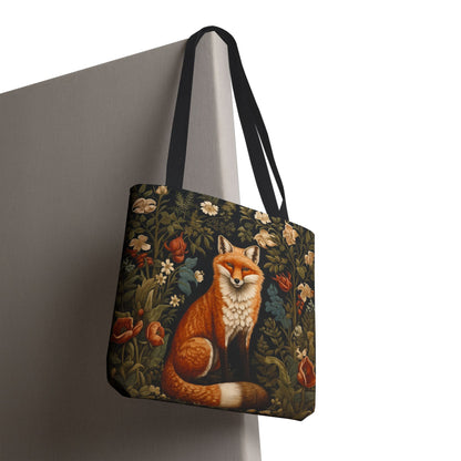 Forest Fox Tote Bag | William Morris Inspired |  Fox Forestcore Tote Bag, Eco-Friendly Carryall