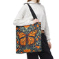 William Morris Inspired Monarch Butterfly Spring Tote Bag, Eco-Friendly Carryall