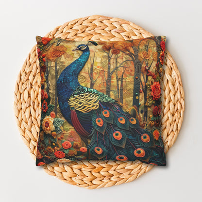Art Deco Forest Peacock Pillowcase