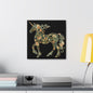 Floral Unicorn Canvas Art Print, Canvas Gallery Wraps, Nature Decor, Home Wall Decor, Boho Style, Animal Artwork