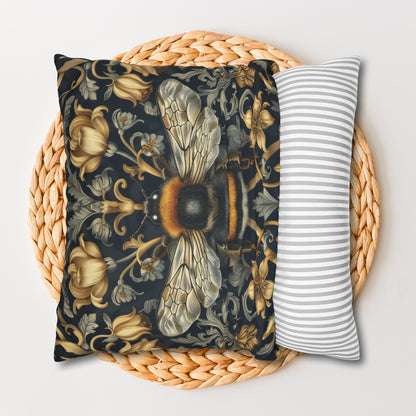 Pillowcase Victorian Art Inspired Bumblebee Baroque Gold Flora