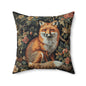 Forest Fox William Morris Inspired | Fox Ancient Decorative Pillow