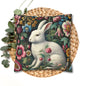 Floral Rabbit Throw Pillow:case Whimsical Spring Home Decor