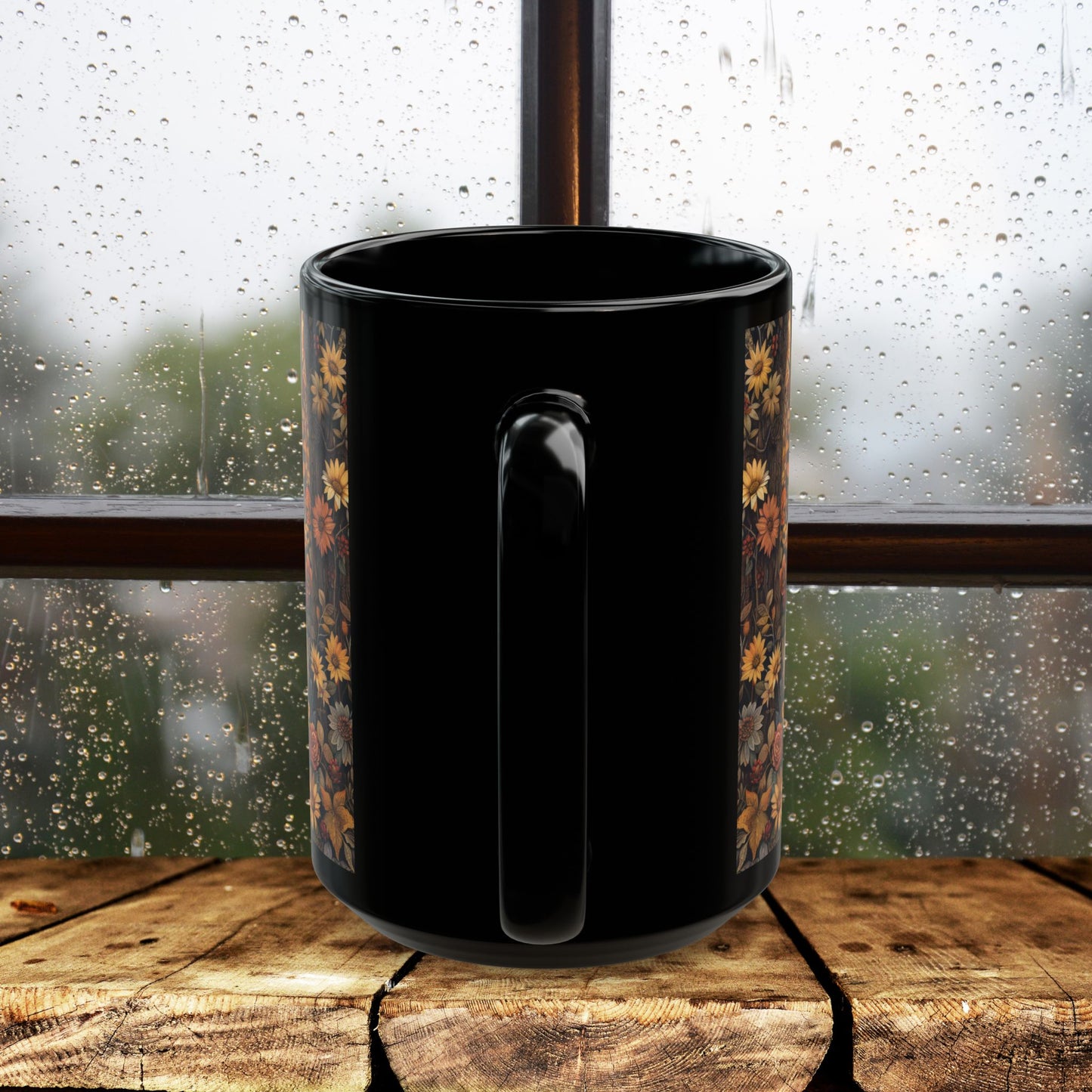 Botanical Raccoon Coffee Mug: Woodland Fall Ceramic Drinkware