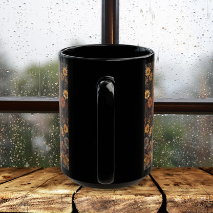 Botanical Raccoon Coffee Mug: Woodland Fall Ceramic Drinkware