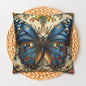 Blue Butterfly Decorative Pillowcase - Nature-Inspired Home Accent