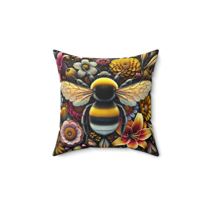 William Morris Wildflower Bumblebee Pillow: Floral Home Decor