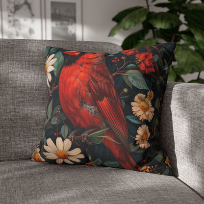 Cardinal Daisy Cottage Art Nouveau Pillowcase