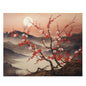 Japanese plum blossoms in moonlight, vintage ink (120, 252, 500-Piece) Adult Jigsaw Puzzle, Gift Him Her