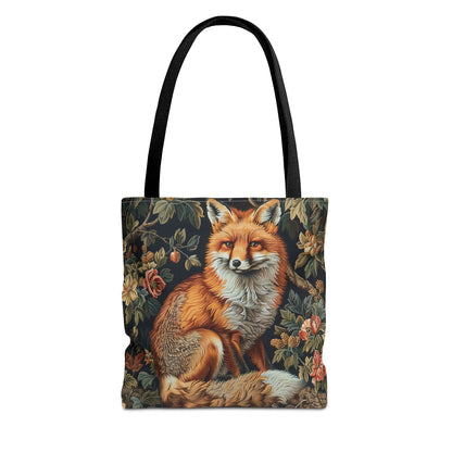 Forest Fox Tote Bag | William Morris Inspired | Hedgehog Floral Tote Bag, Eco-Friendly Carryalllogo