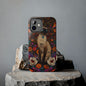 Art Deco Siamese Cat In The Style of William Morris iPhone Tough Case