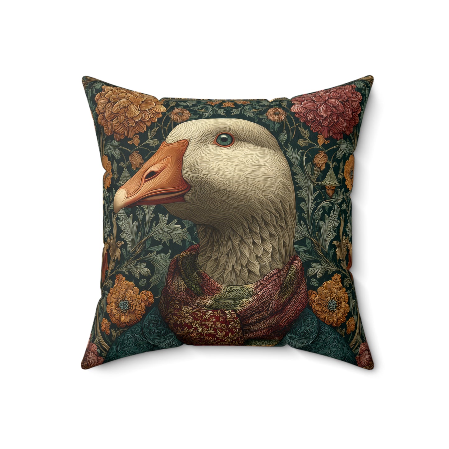Whimsical Goose Pillow: Victorian Style Farmhouse Decor