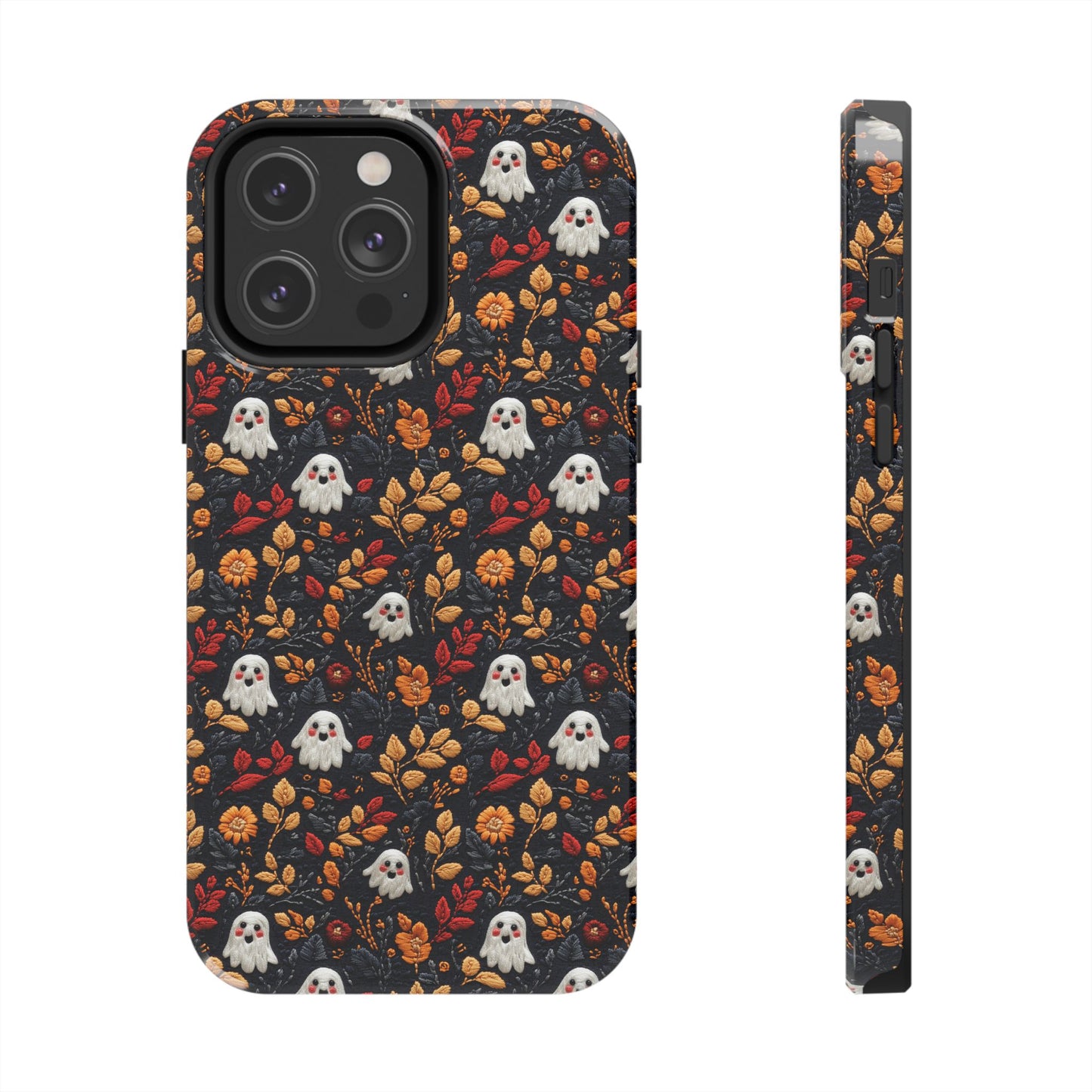 Cute Ghost Fall Leaves Halloween iPhone Tough Case Gift