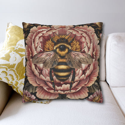 Bumblebee Pink Peony Pillowcase