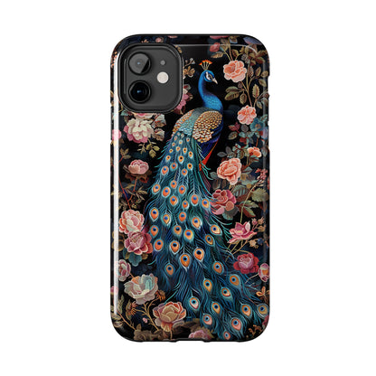 Art Deco Peacock Print in The Style of William Morris iPhone Tough Case