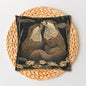 Willam Morris Inspired Couple Otters Throw Pillowcase