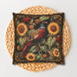 William Morris Inspired Pheasant Sunflowers Art Deco Print Pillowcase