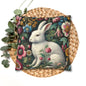 Floral Rabbit Throw Pillow:case Whimsical Spring Home Decor