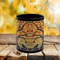 Autumn Apple Tree Art Mug | Black Ceramic Coffee Cup