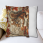 William Inspired Woodland Brown Squirrel Fall Autumn Forest Decorative Squrae Pillow