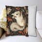 William Inspired Woodland White Squirrel Fall Autumn Forest Decorative Squrae Pillow