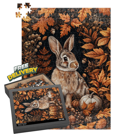 William Morris Bunny Fall Cottage-core Jigsaw Puzzle Box (120, 252, 500-Piece) | Gift for Puzzle Enthusiasts, Relaxation Puzzle