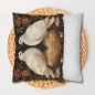 Victorian Ornate Lovebirds Pillow, Golden Heart Decorative Cushion, William Morris Inspired Home Decor, Dove Throw Pillow Cover, Elegant