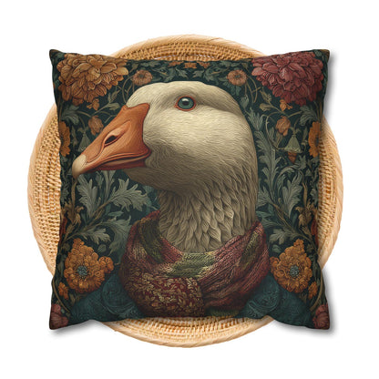 Whimsical Goose Pillow: Victorian Style Farmhouse Decor
