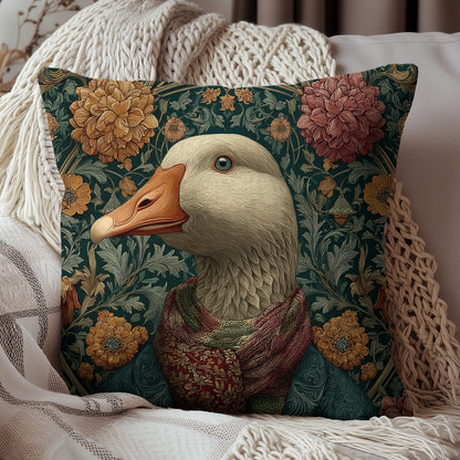 Whimsical Goose Pillow: Victorian Style Farmhouse Decor